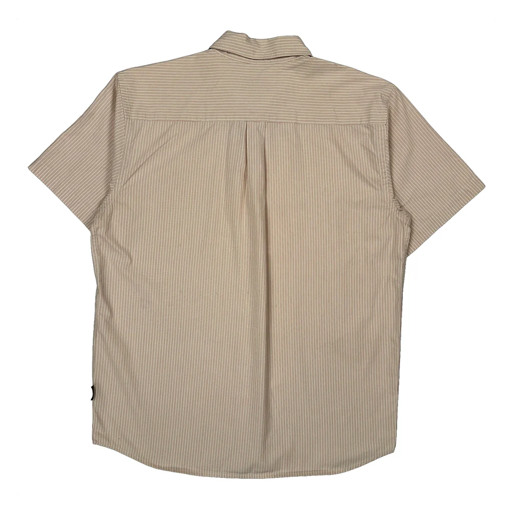 Patagonia Striped Short Sleeve Shirt - Medium Beige Cotton - Image 2