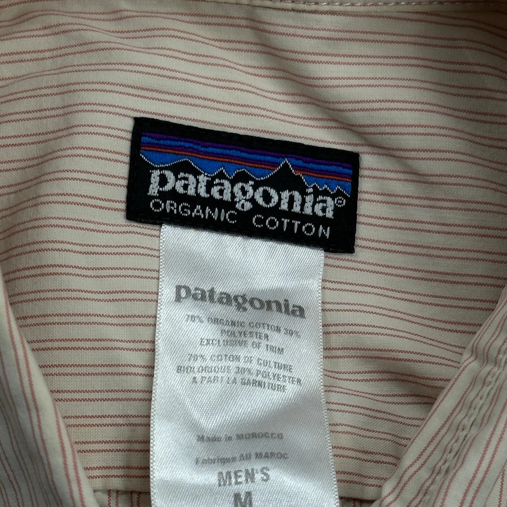 Patagonia Striped Short Sleeve Shirt - Medium Beige Cotton - Image 3