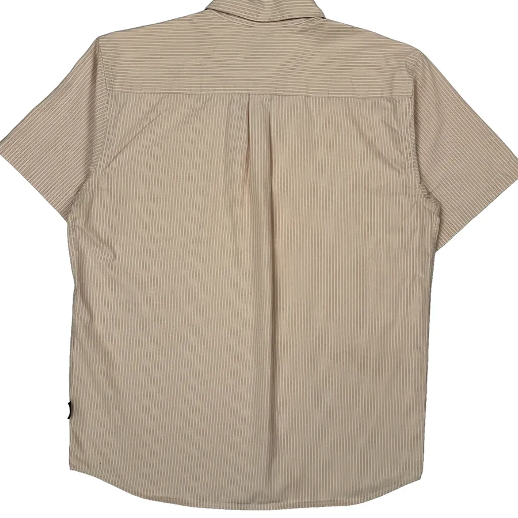 Patagonia Striped Short Sleeve Shirt - Medium Beige Cotton - Image 7