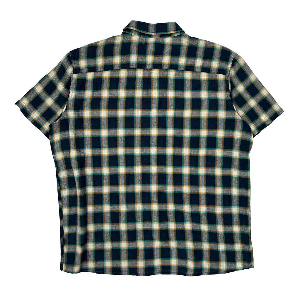 Patagonia Checked Short Sleeve Shirt - XL Blue Cotton - Image 2