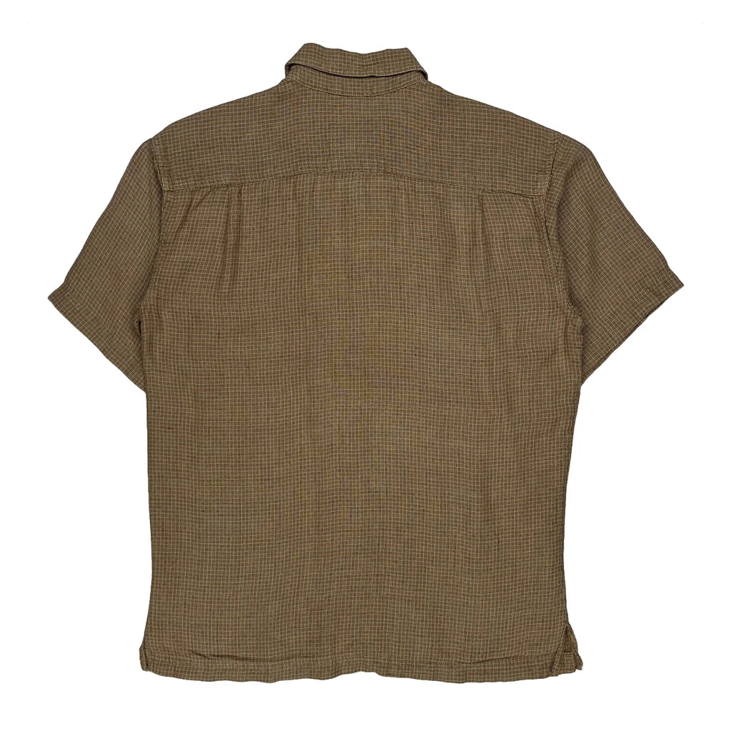 Patagonia Checked Short Sleeve Shirt - Small Brown Hemp - Image 2