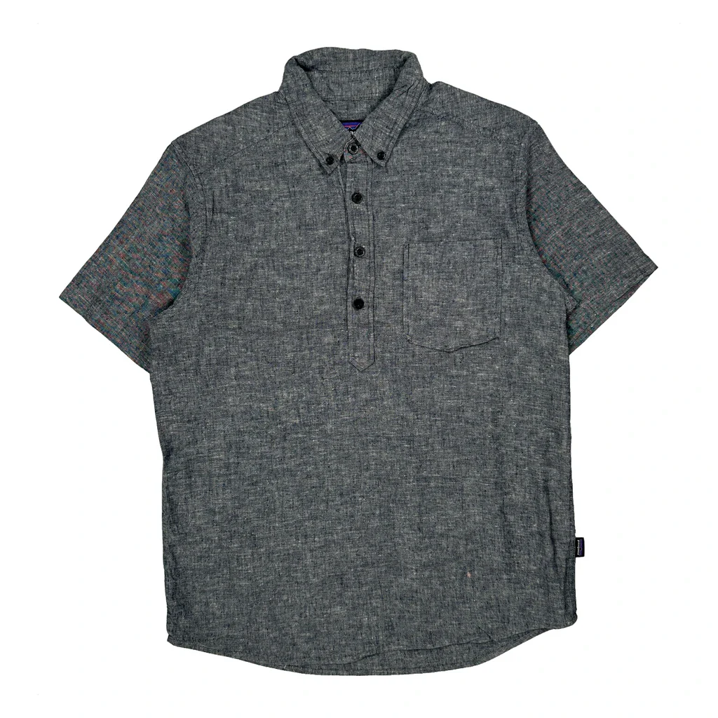 Patagonia Short Sleeve Shirt - Medium Gray Cotton