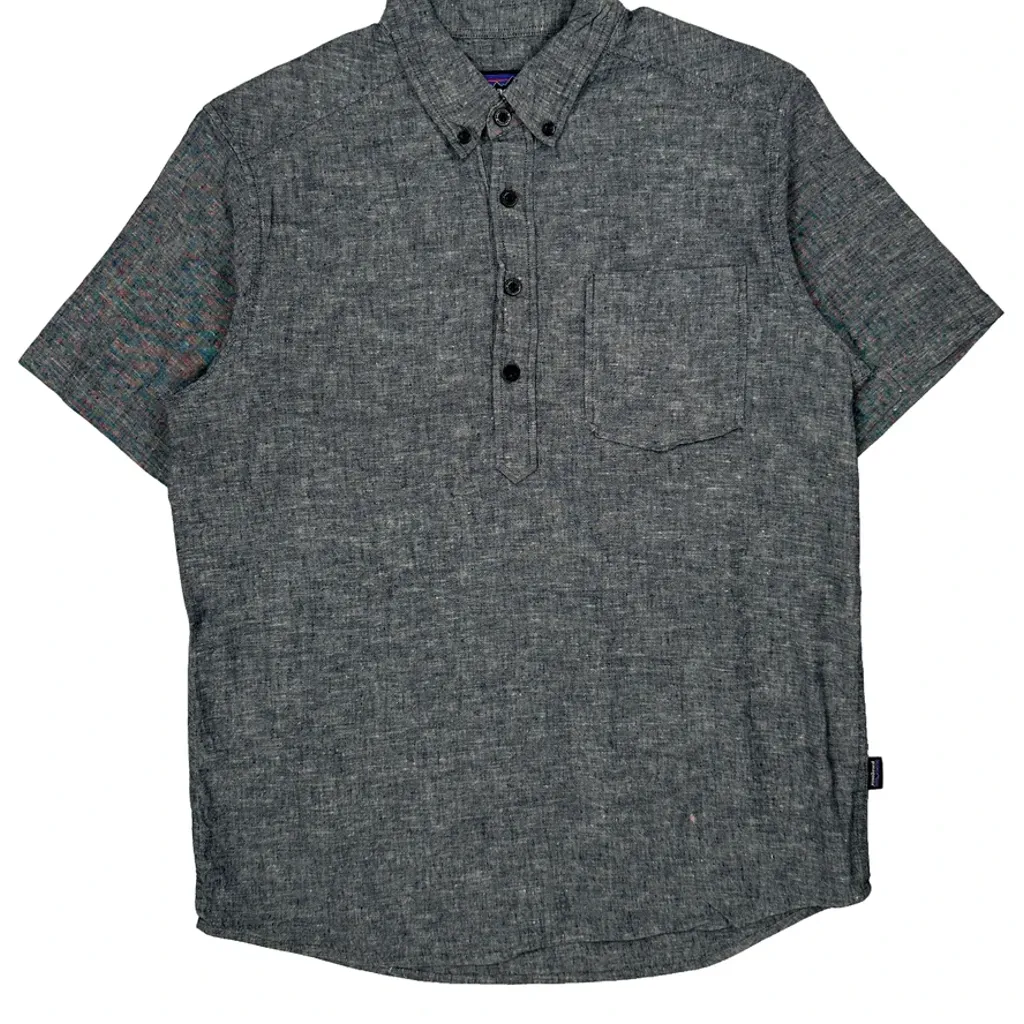 Patagonia Short Sleeve Shirt - Medium Gray Cotton - Image 4