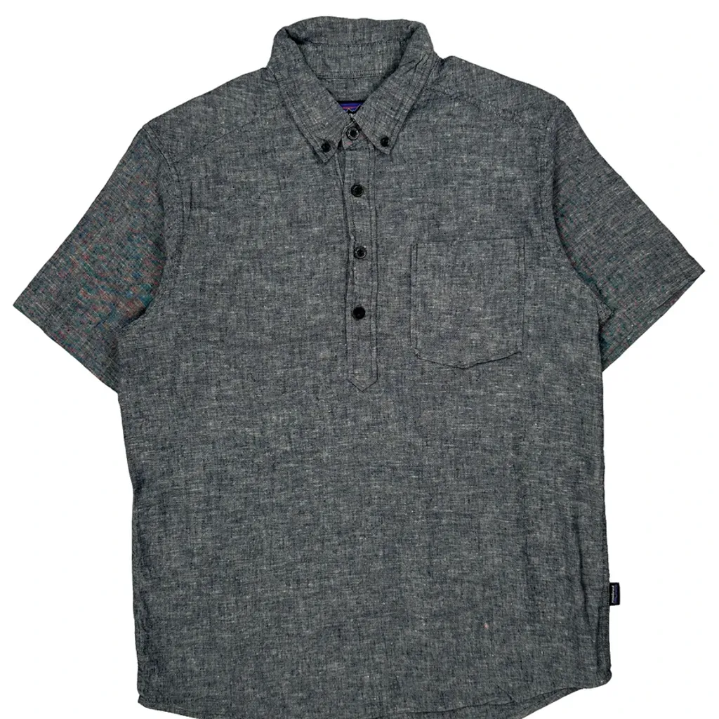 Patagonia Short Sleeve Shirt - Medium Gray Cotton - Image 5