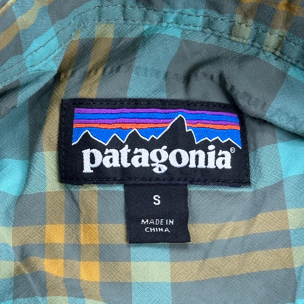 Patagonia Checked Short Sleeve Shirt - Small Green Polyester - Image 3