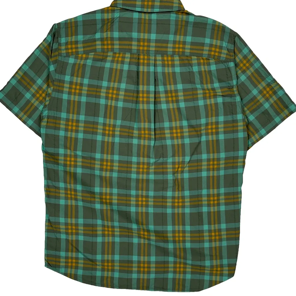 Patagonia Checked Short Sleeve Shirt - Small Green Polyester - Image 6