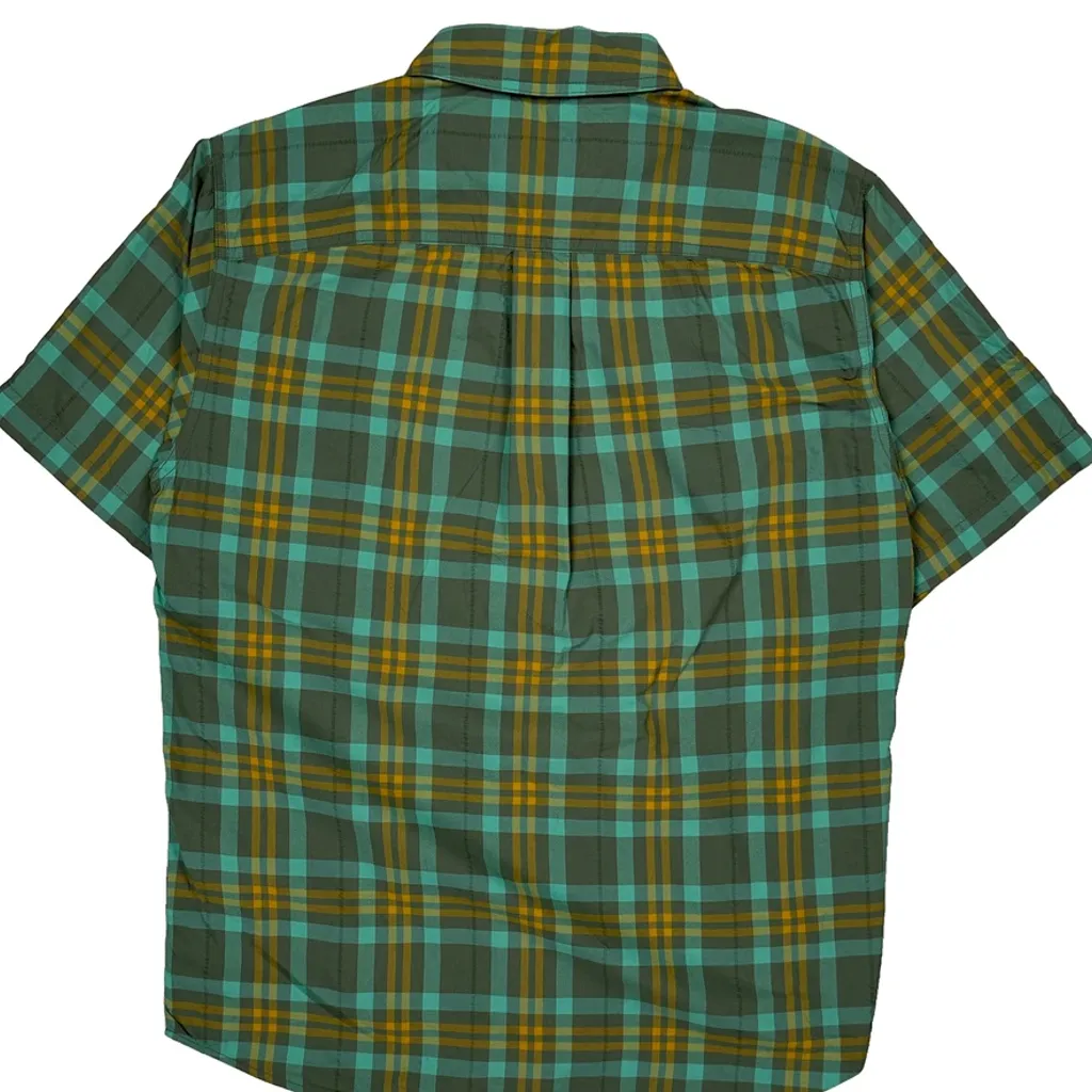Patagonia Checked Short Sleeve Shirt - Small Green Polyester - Image 7