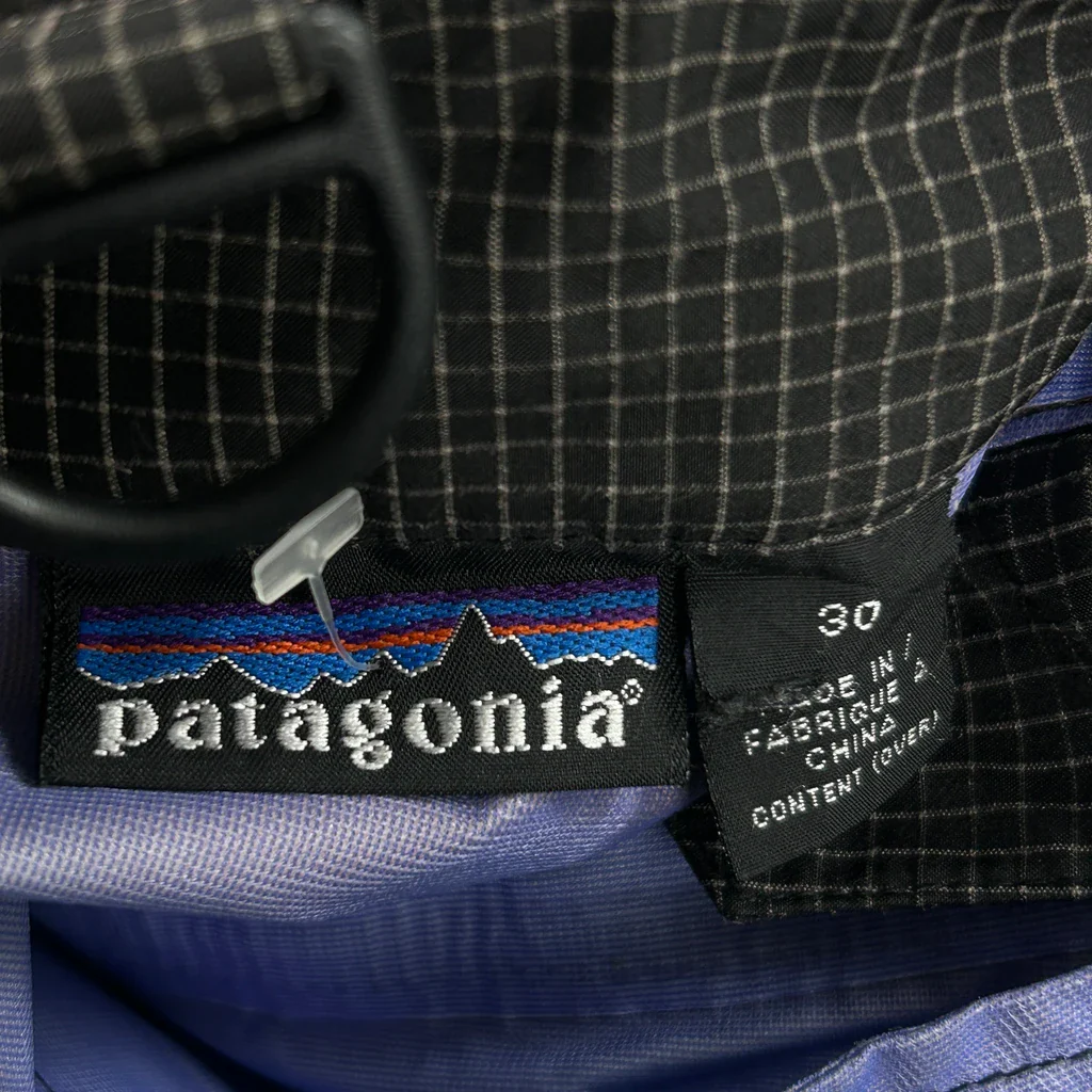 Patagonia Checked Ski Trousers - 30″ Waist Black Polyester - Image 3