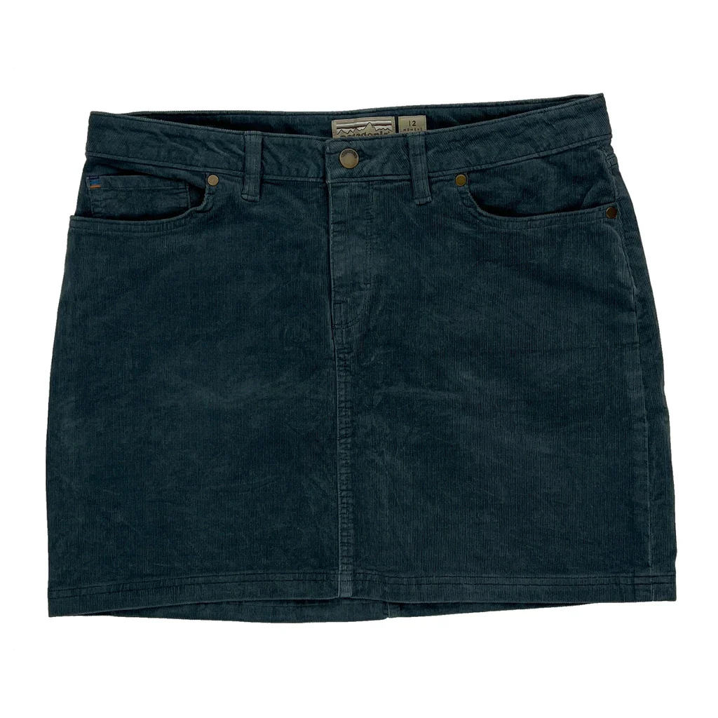 Patagonia Mini Skirt - Medium Green Corduroy - Image 2