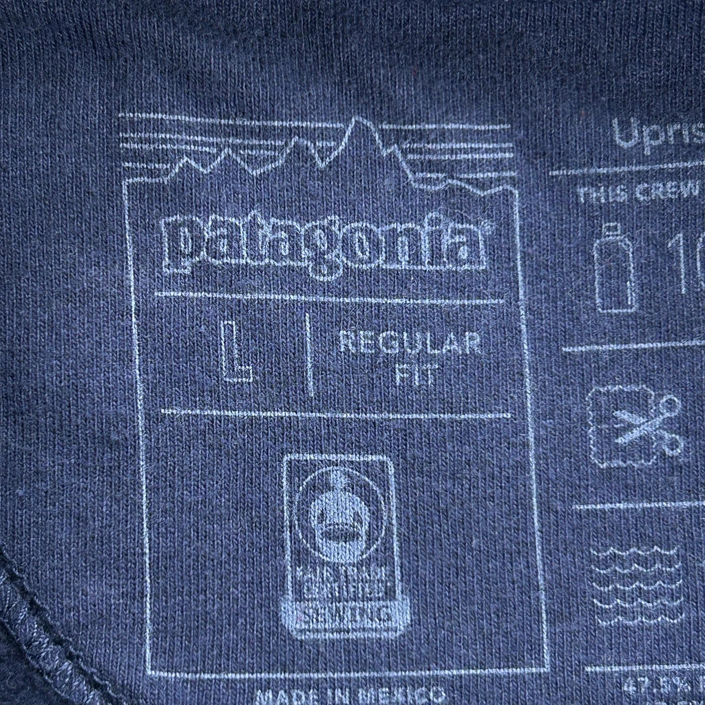 Patagonia Sweatshirt - Large Navy Cotton - Image 3