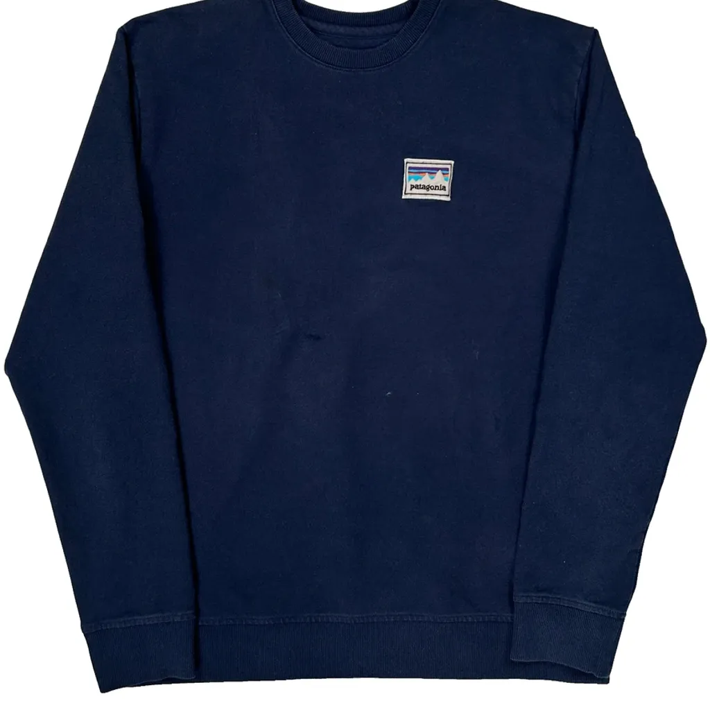 Patagonia Sweatshirt - Large Navy Cotton - Image 5