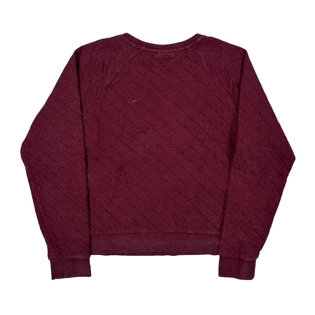 Patagonia Quilted Sweatshirt - XL Burgundy Cotton - Image 2