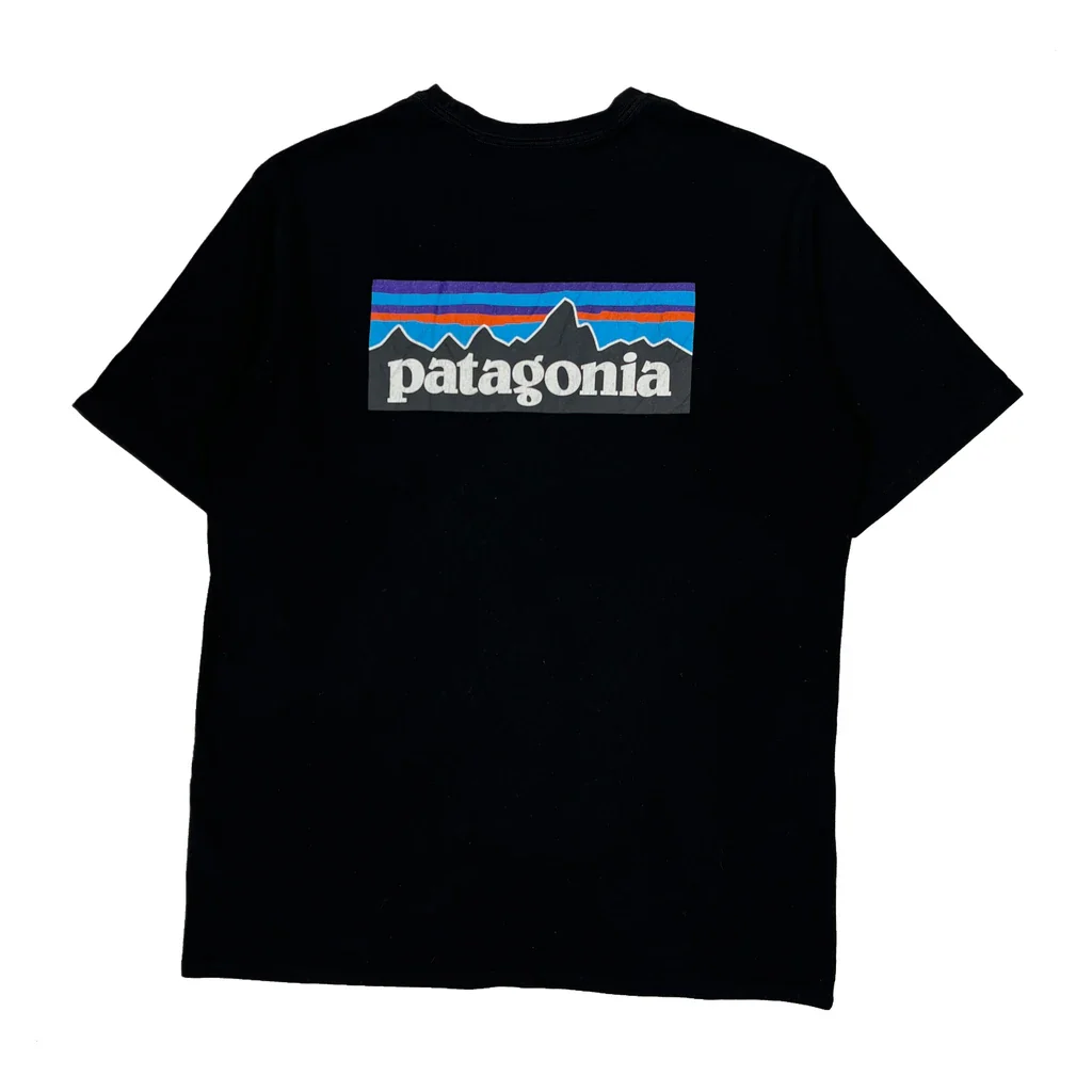 Patagonia T-Shirt - Large Black Cotton - Image 2