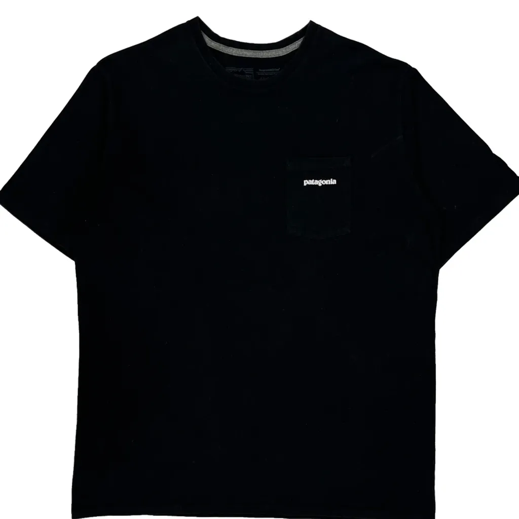 Patagonia T-Shirt - Large Black Cotton - Image 6