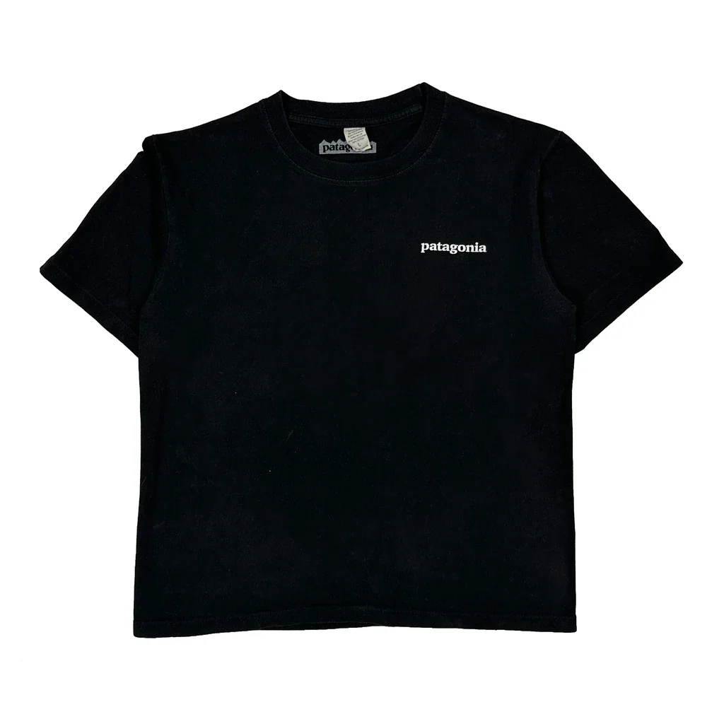 Patagonia Graphic T-Shirt - Large Black Cotton