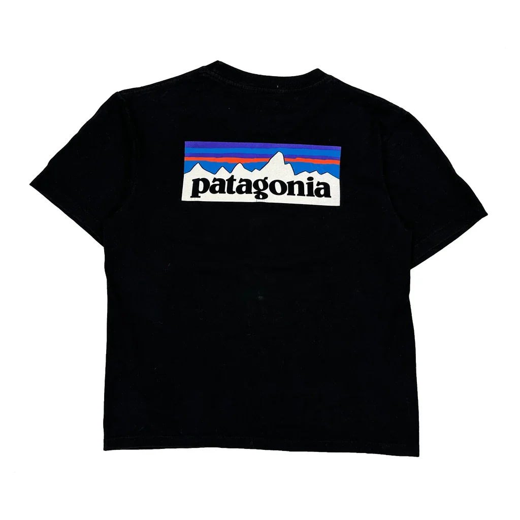 Patagonia Graphic T-Shirt - Large Black Cotton - Image 2