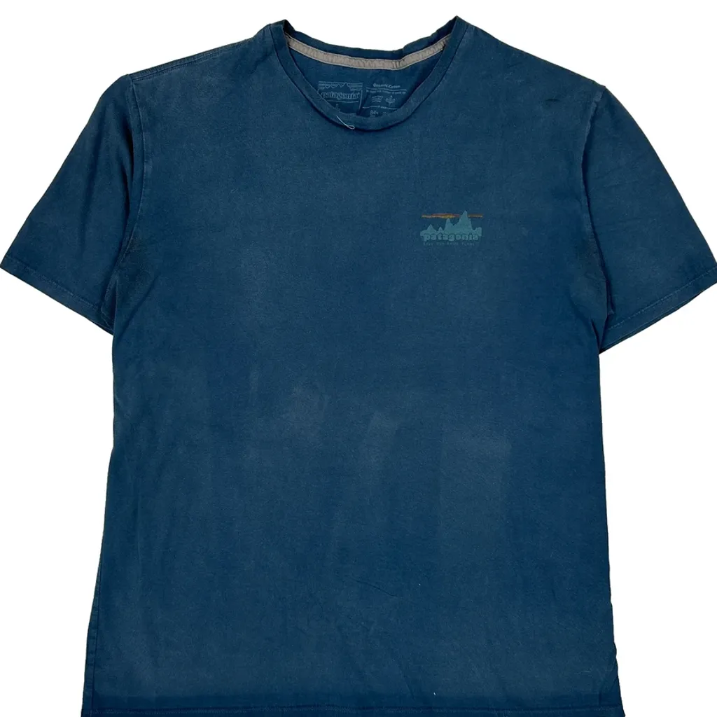 Patagonia Graphic T-Shirt - Large Blue Cotton - Image 5
