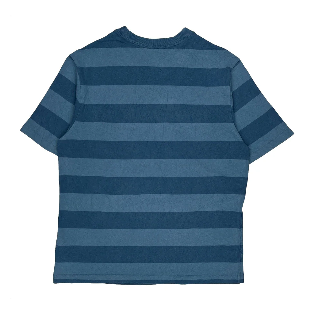 Patagonia Striped T-Shirt - Medium Blue Cotton - Image 2