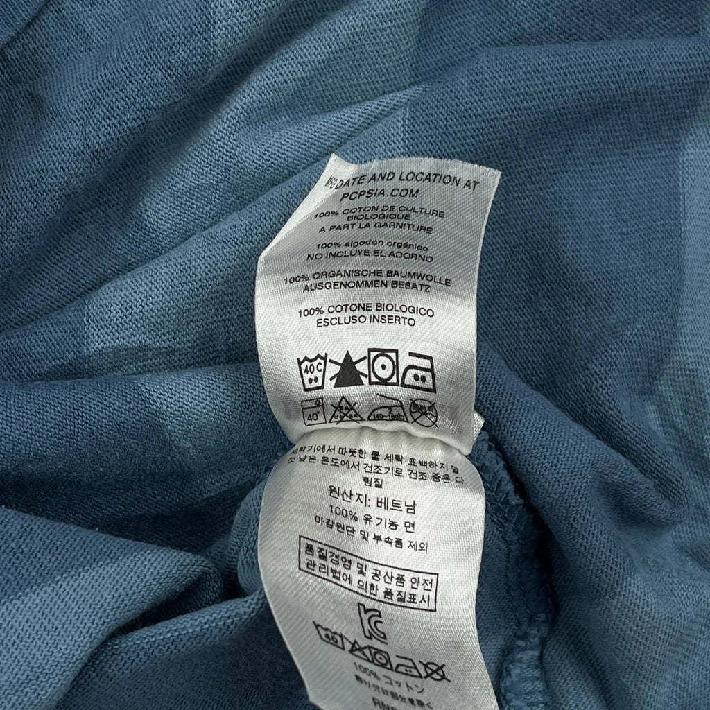 Patagonia Striped T-Shirt - Medium Blue Cotton - Image 4