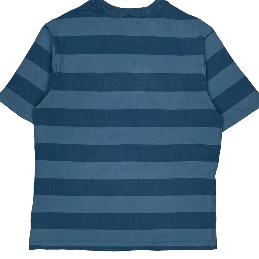 Patagonia Striped T-Shirt - Medium Blue Cotton - Image 7