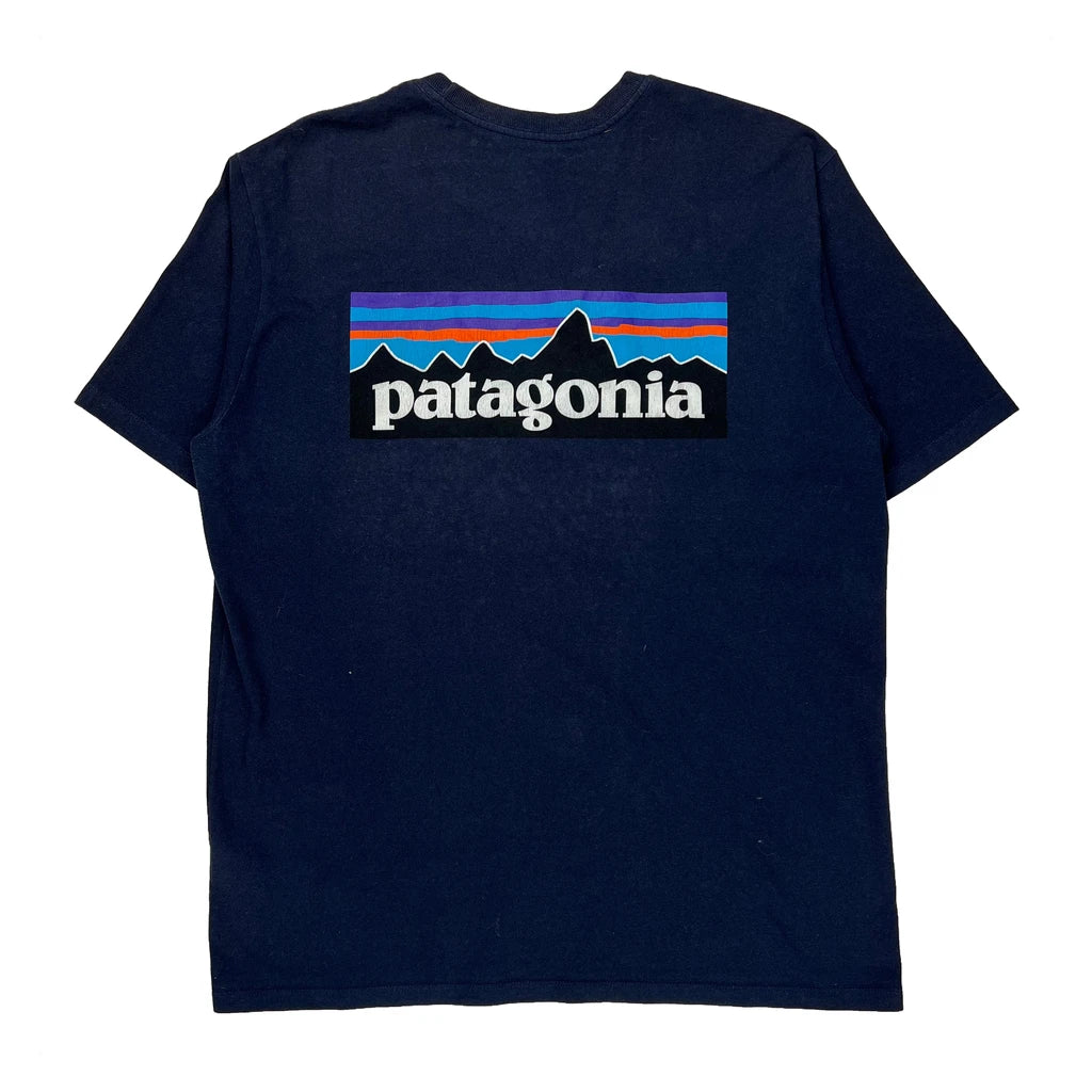 Patagonia Graphic T-Shirt - Medium Blue Cotton - Image 2