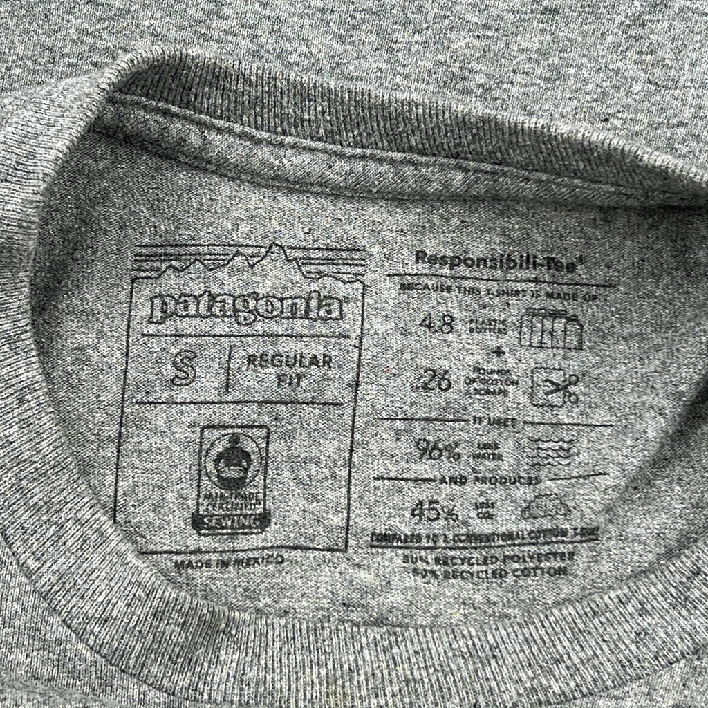 Patagonia T-Shirt - Small Gray Cotton - Image 3
