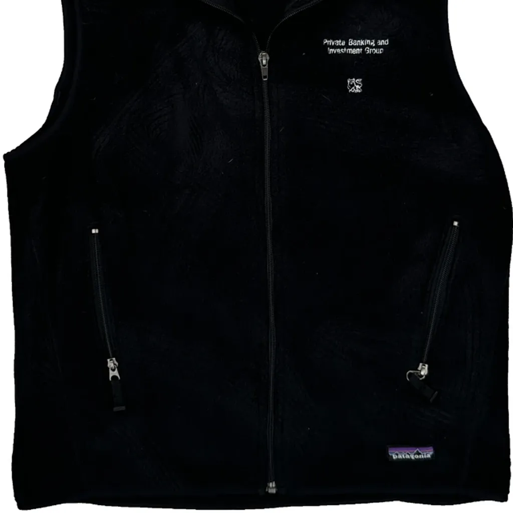 Patagonia Synchilla Fleece Vest - Medium Black Polyester - Image 4