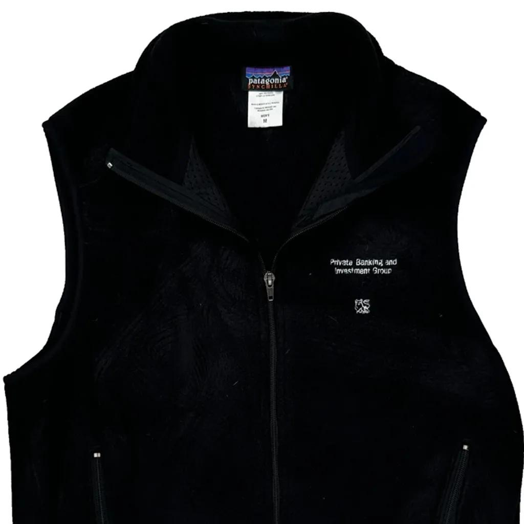 Patagonia Synchilla Fleece Vest - Medium Black Polyester - Image 5