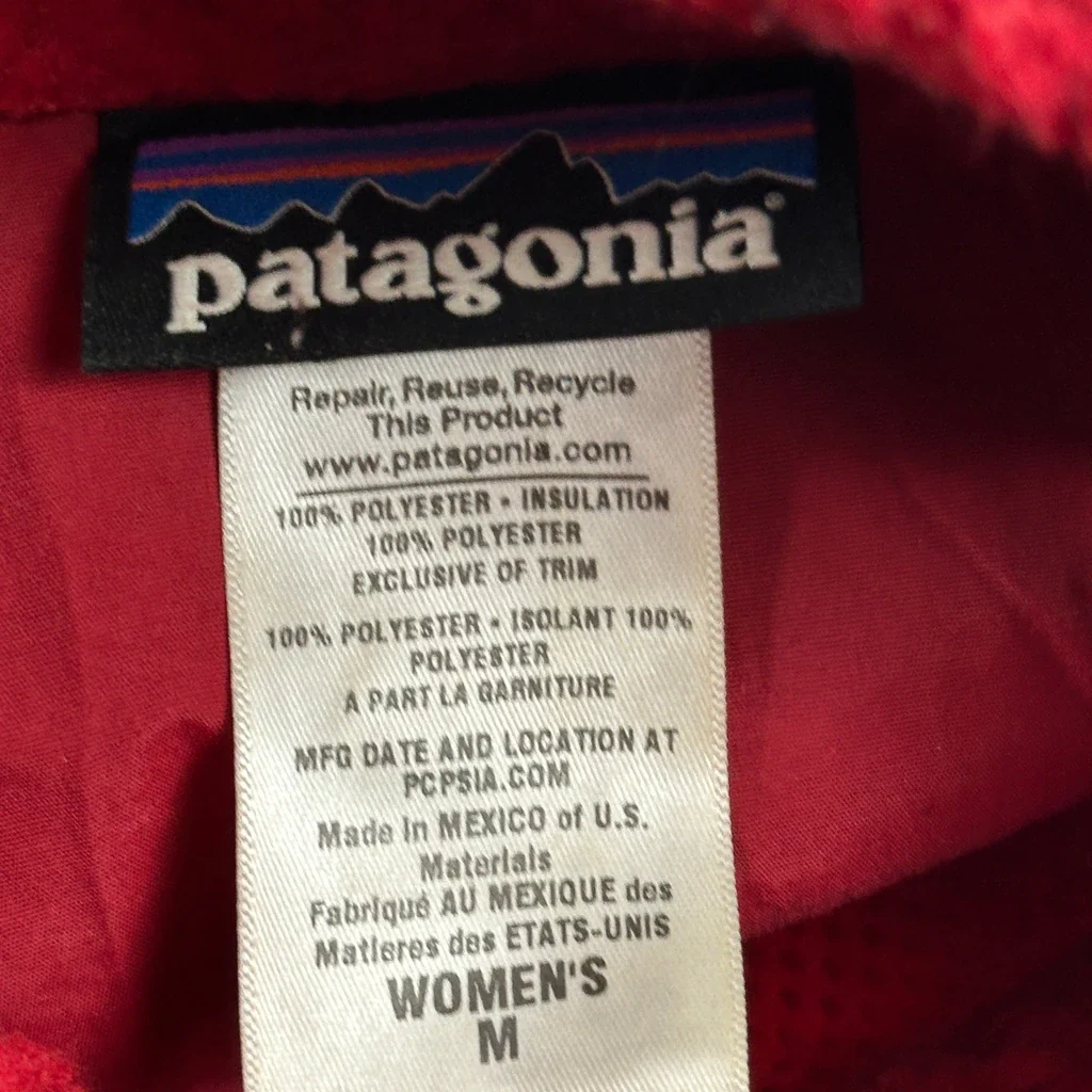 Patagonia Vest - Medium Red Polyester - Image 3