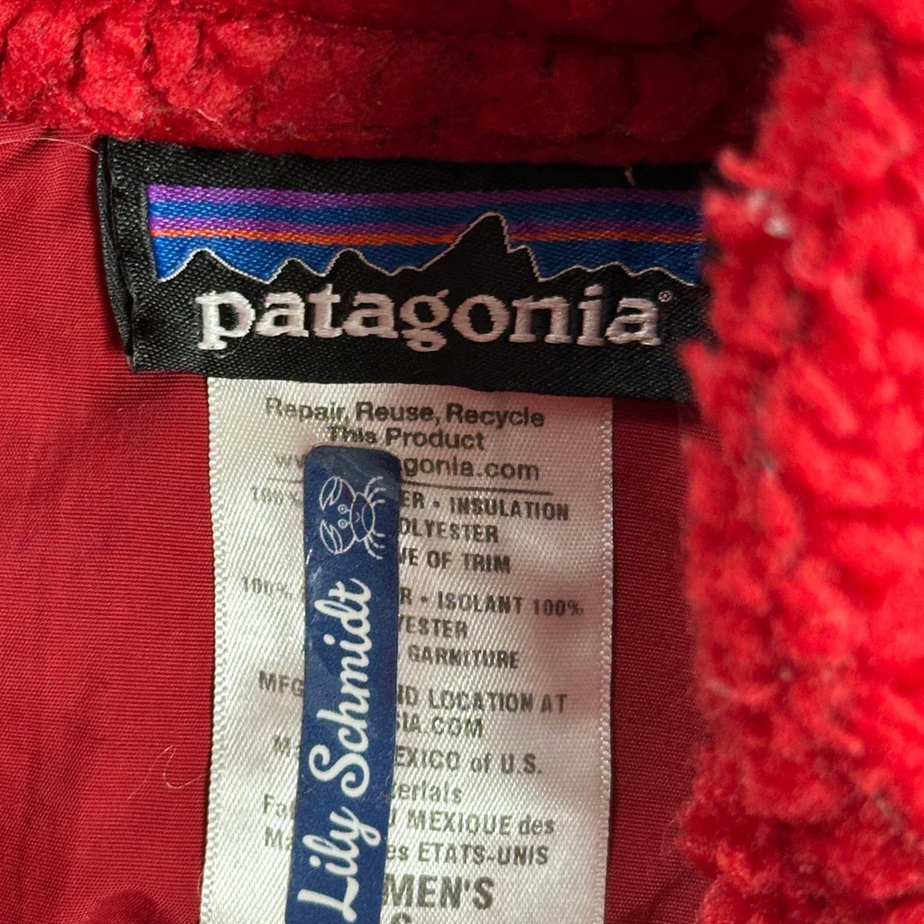 Patagonia Fleece Vest - Small Red Polyester - Image 3