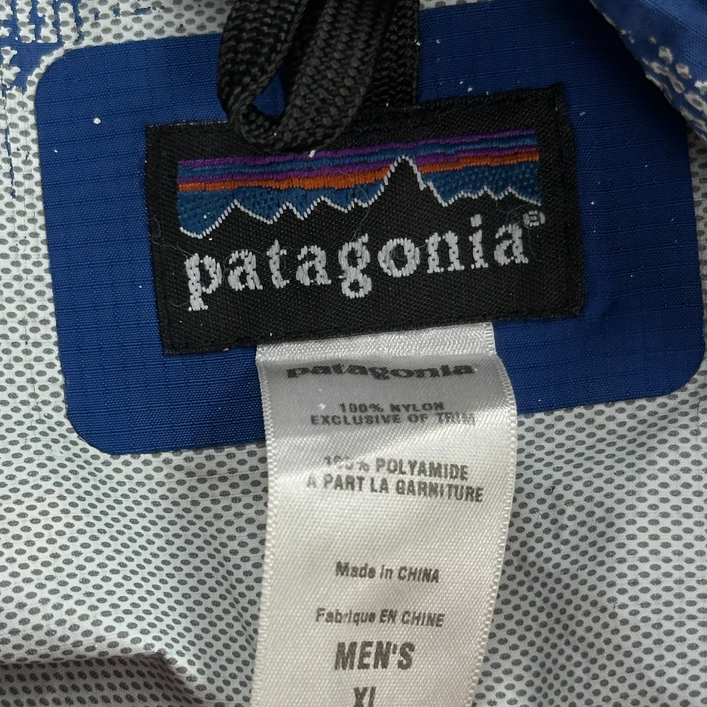 Patagonia Windbreaker - XL Blue Nylon - Image 3
