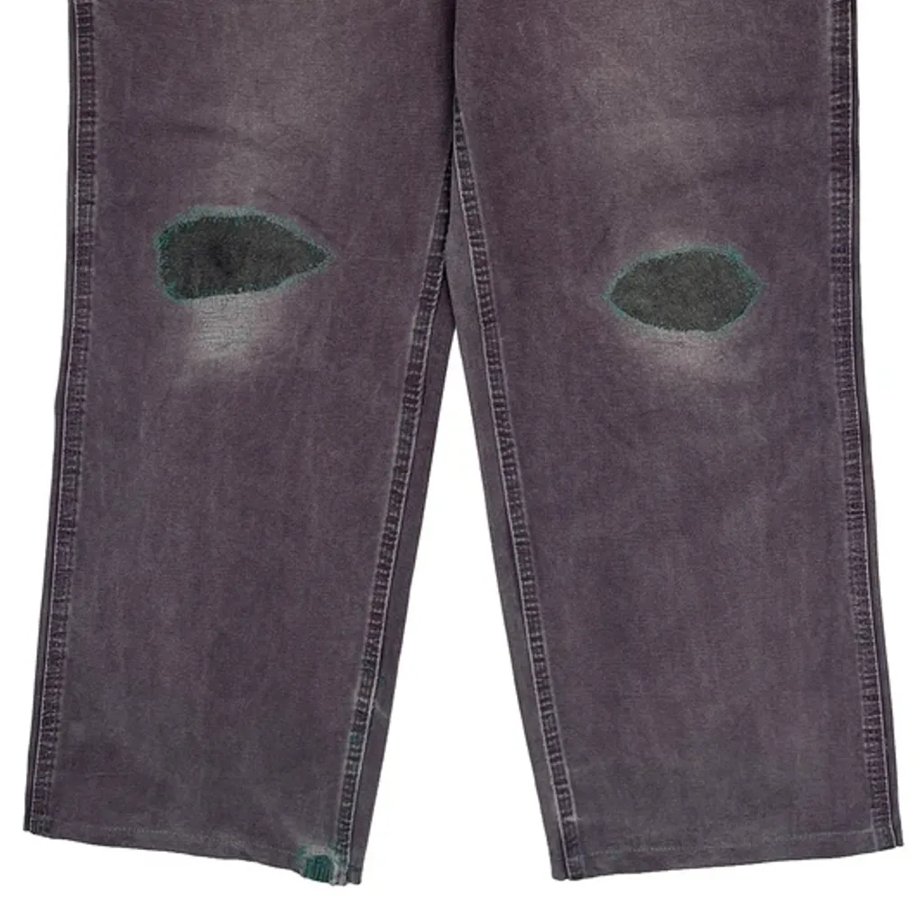 Patched Carhartt Visible Repair Shashiko Style Ptb Carpenter Trousers - 35W 32L Grey Cotton - Image 10