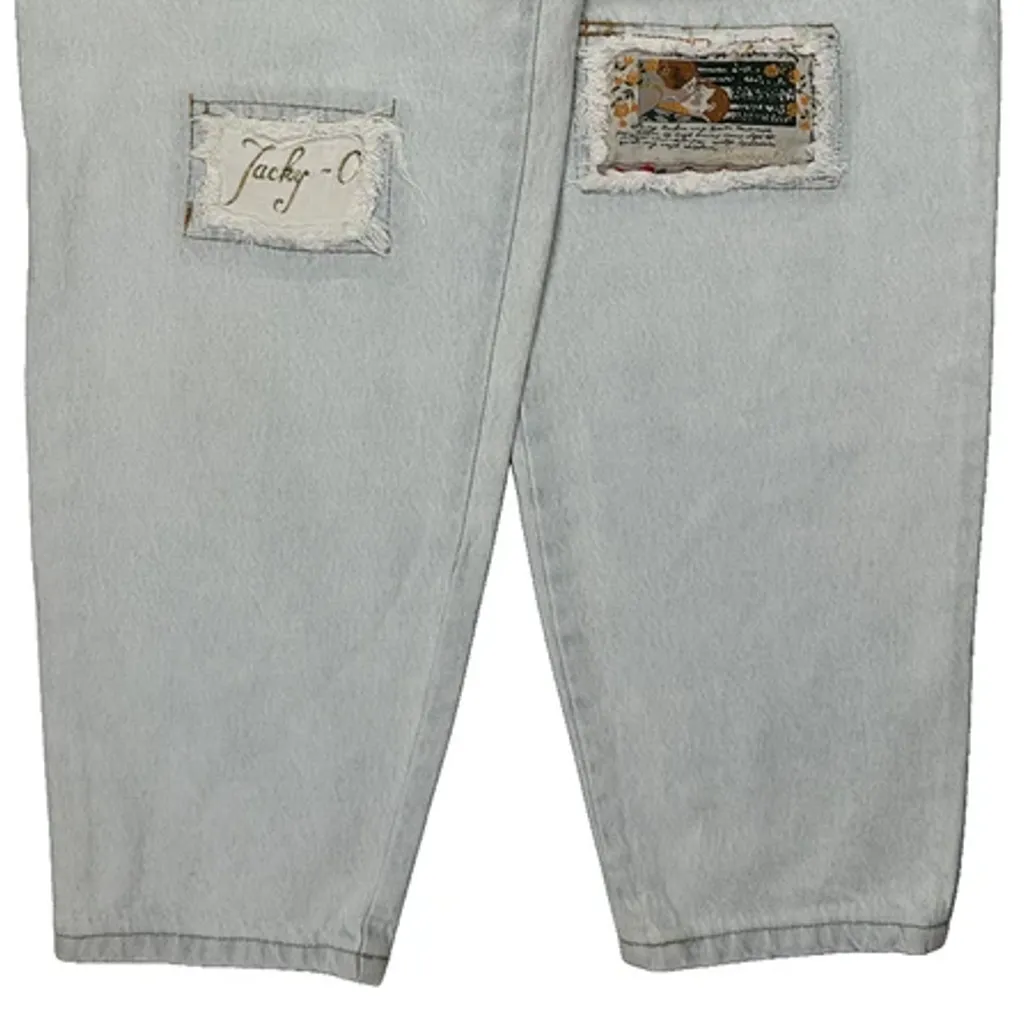 Patchwork Jacky-O Baggy Graphic Jeans - 29W 30L Light Wash Denim - Image 10
