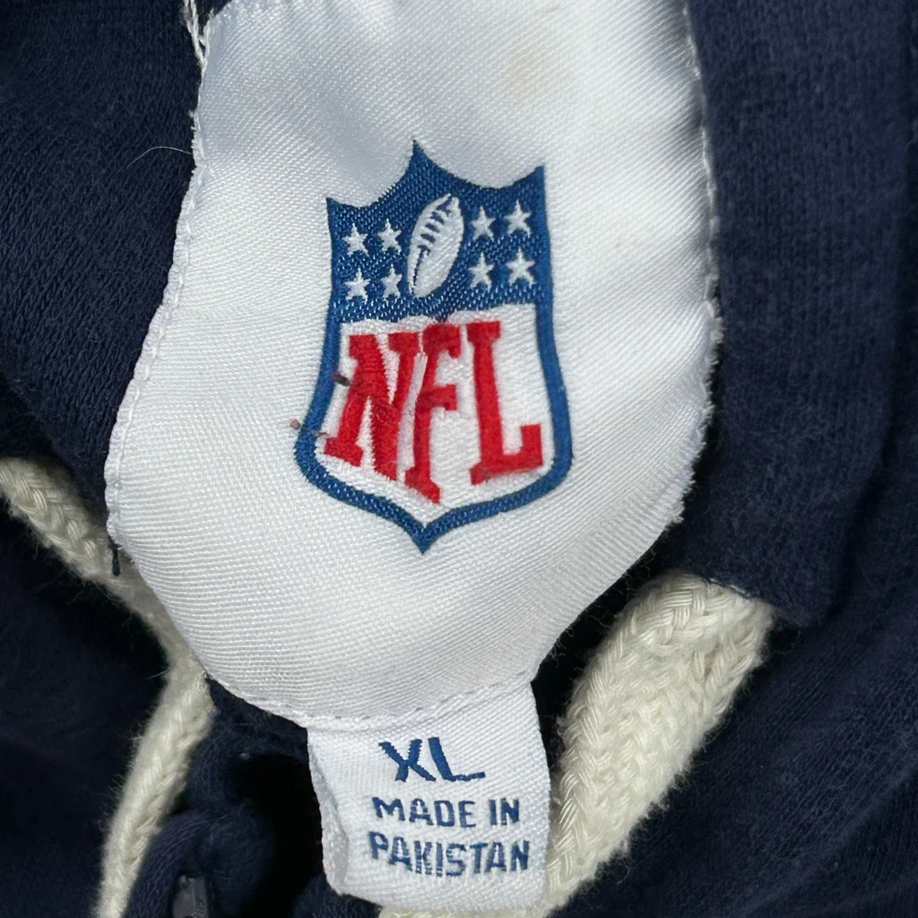 Patriots Nfl Hoodie - XL Navy Cotton - Image 3