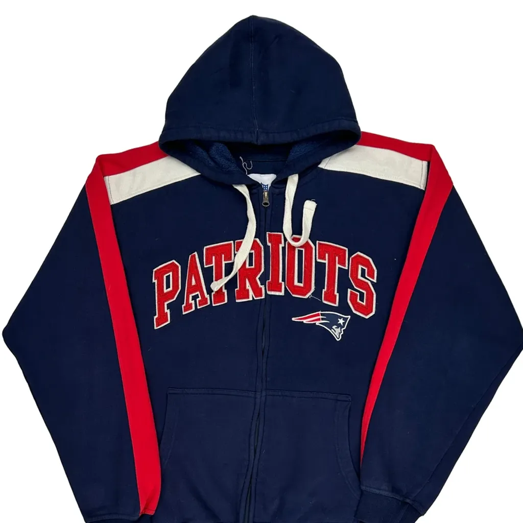 Patriots Nfl Hoodie - XL Navy Cotton - Image 4