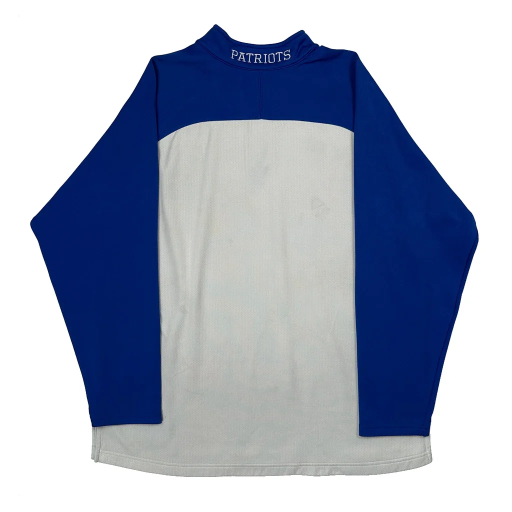 Patriots Nike 1/4 Zip - Medium Blue Polyester - Image 2