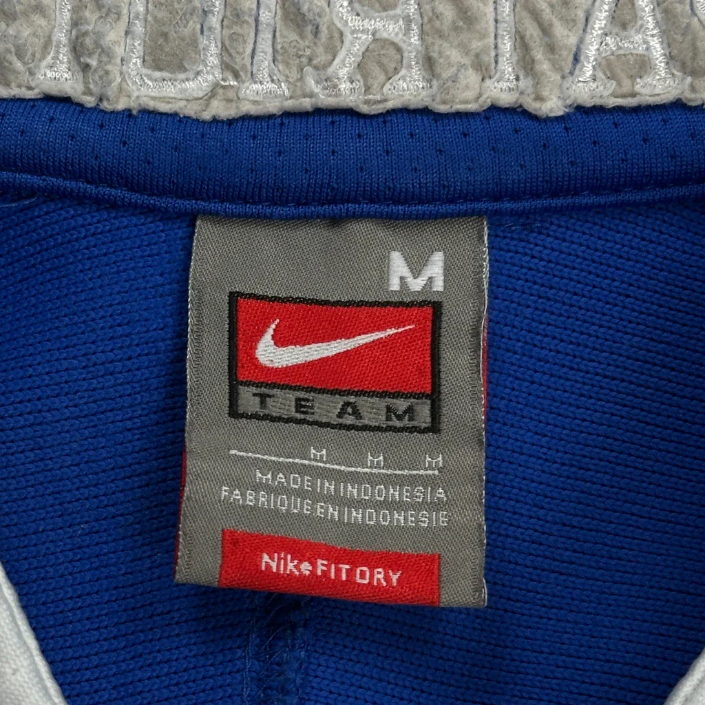 Patriots Nike 1/4 Zip - Medium Blue Polyester - Image 3