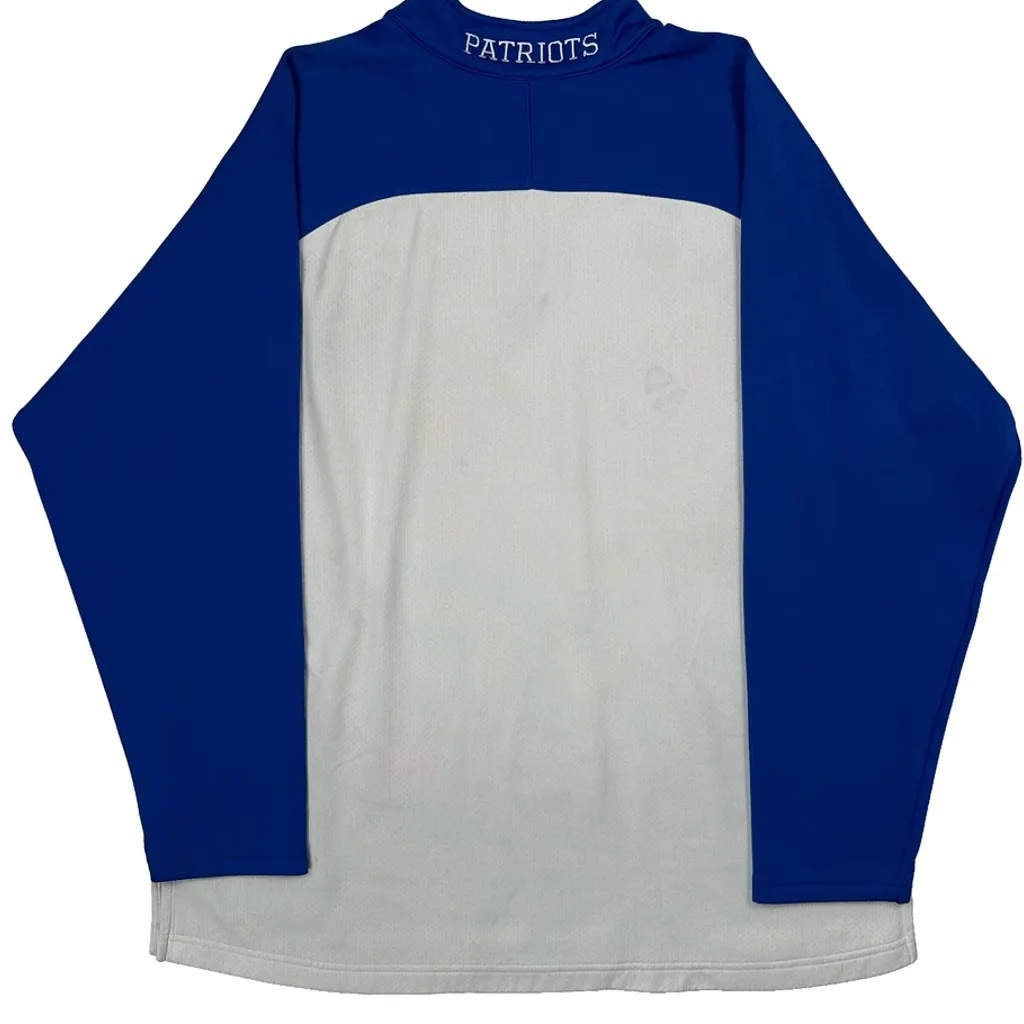 Patriots Nike 1/4 Zip - Medium Blue Polyester - Image 6