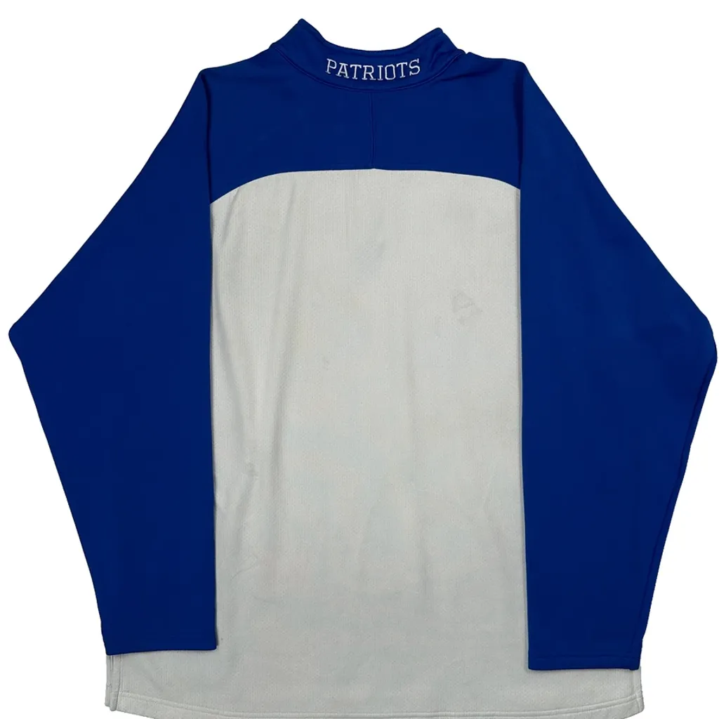 Patriots Nike 1/4 Zip - Medium Blue Polyester - Image 7