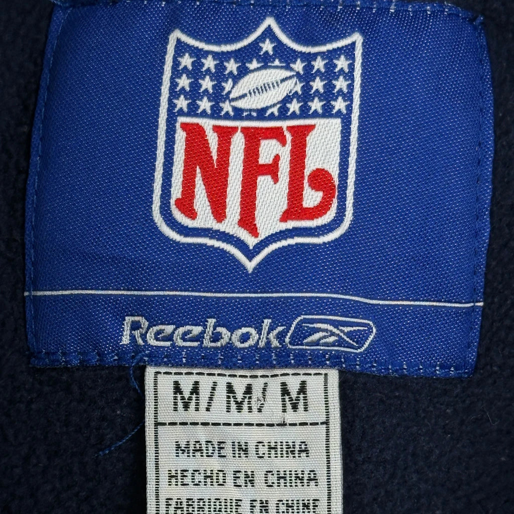 Patriots Reebok Football 1/4 Zip - Medium Navy Polyester - Image 3