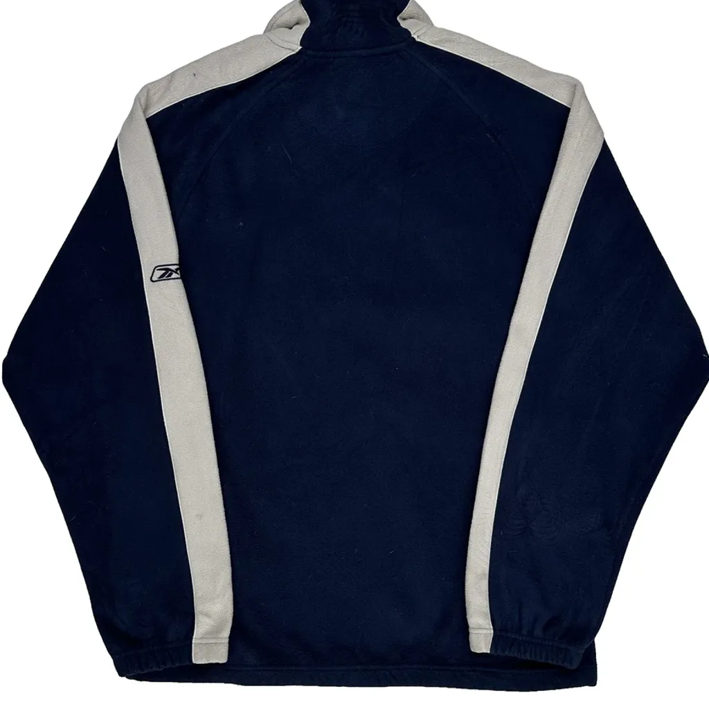 Patriots Reebok Football 1/4 Zip - Medium Navy Polyester - Image 6