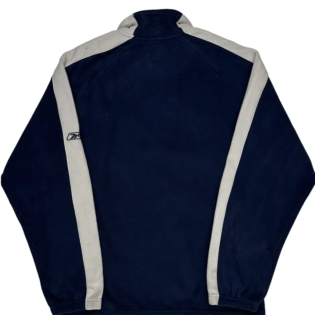 Patriots Reebok Football 1/4 Zip - Medium Navy Polyester - Image 7