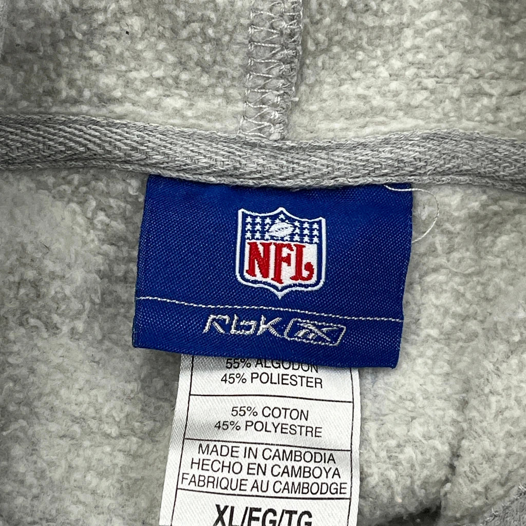 Patriots Reebok Graphic Hoodie - XL Grey Cotton Blend - Image 3