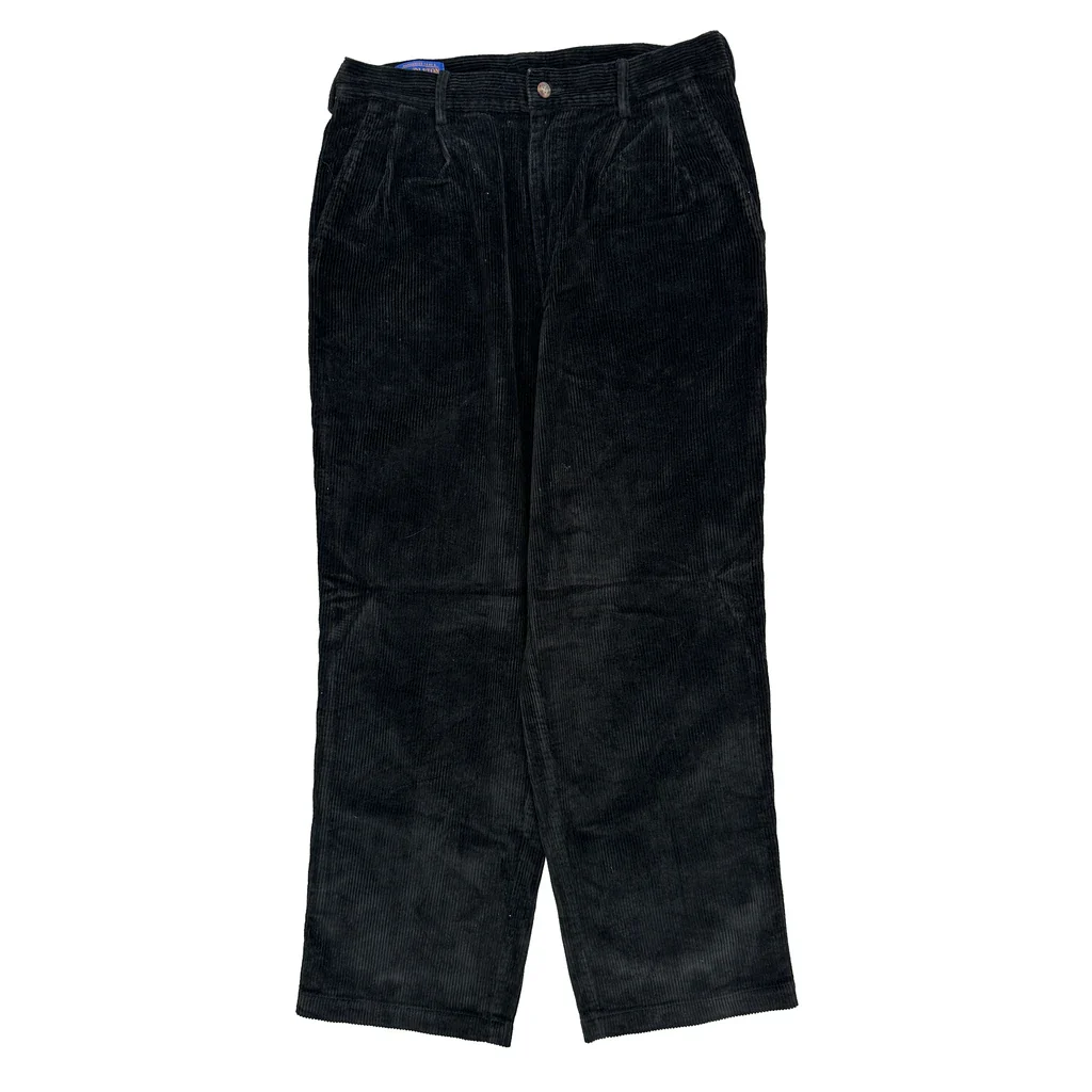 Pendleton Cord Trousers - 34″ Waist Black Cotton - Image 2