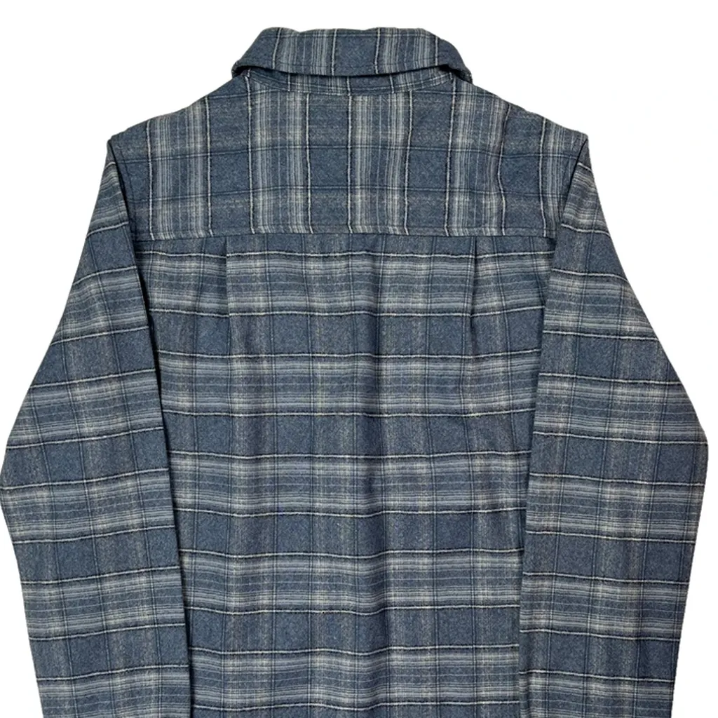 Pendleton Checked Flannel Shirt - Small Blue Wool - Image 6