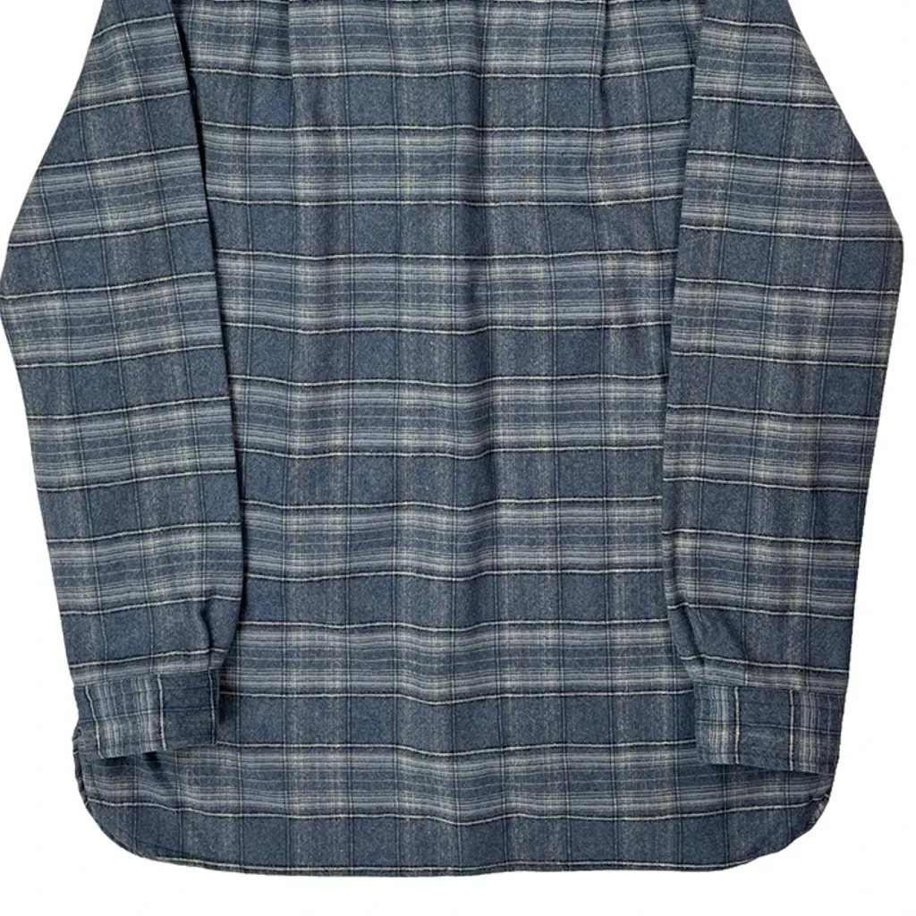 Pendleton Checked Flannel Shirt - Small Blue Wool - Image 7