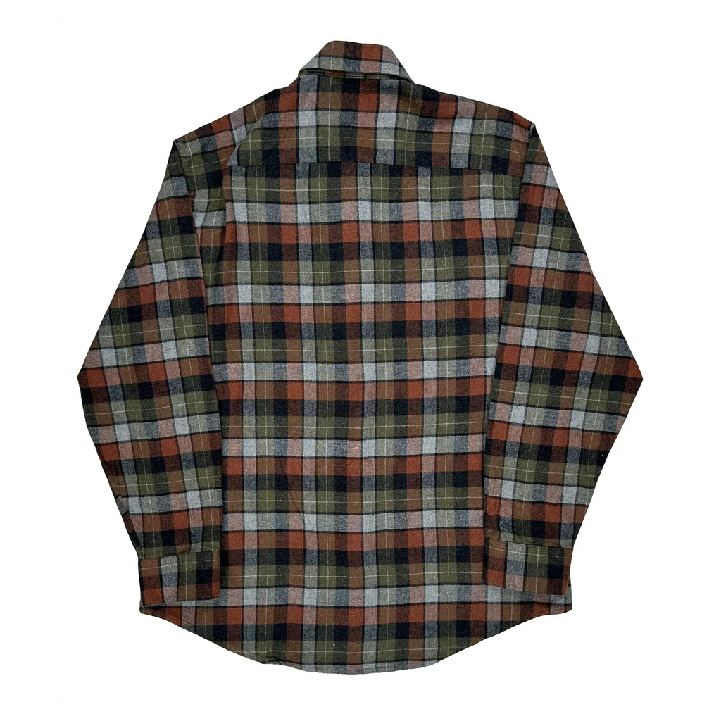 Pendleton Checked Flannel Shirt - Large Multicoloured Wool - Image 2