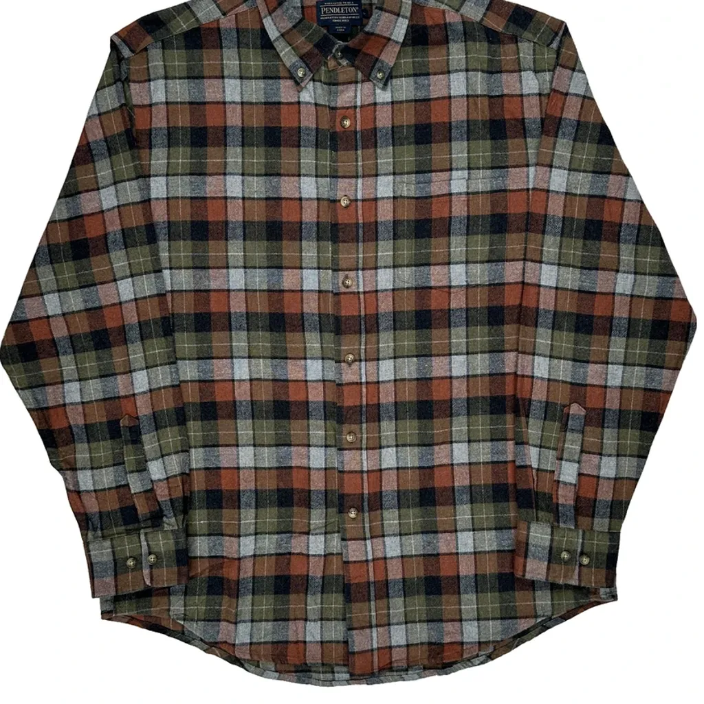 Pendleton Checked Flannel Shirt - Large Multicoloured Wool - Image 4