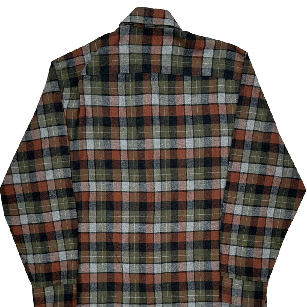 Pendleton Checked Flannel Shirt - Large Multicoloured Wool - Image 6