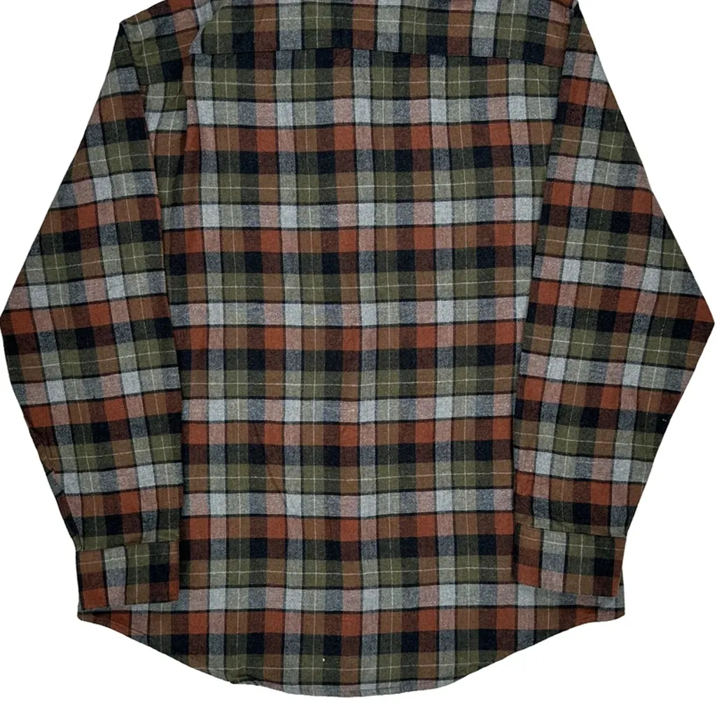 Pendleton Checked Flannel Shirt - Large Multicoloured Wool - Image 7